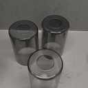 Voguad Smoke Gray Modern Glass Cylinder Lamp Shade, Replacement Glass Globe or Cover for Light Fixture, 1 5/8 inch Fitter, 3 Pack