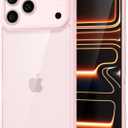 for iPhone 17 Pro Case Clear, Transparent Hybrid iPhone 17 Pro Phone Case [Hard Plastic & Soft Silicone Bumper] Acrylic Non Yellowing Thin Slim Protective Cover for Women, Light Pink