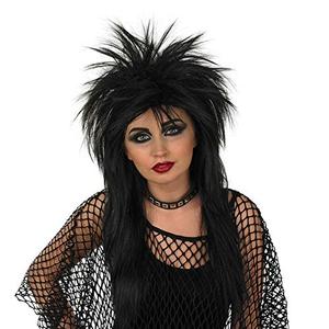 fun shack 80s Rocker Wig Women, Punk Rocker Wig, Spiked Wig, Rockstar Hair, Mullet Wig Women, Rock Star Wig, Spiky Black Wig