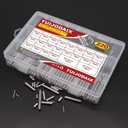 220Pcs 22 Kinds M2 M3 M4 M5 304 Stainless Steel Dowel Pin Cylindrical Shelf Support Peg Pin Rod Fasten Elements Assortment Kit