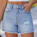 luvamia Jean Shorts for Women Summer High Waisted Stretchy Denim Shorts Casual Ripped Cut Off Jorts Country Concert Outfit Size 2XL