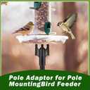 Geelin Pole Adaptor for Bird Feeder Adaptor Mount Protect Bird Food Deterrent Fits Single 1 Inch Pole Feeder Not Included