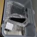 XL Rabbit Litter Box, 23.6" L x 15.7" W x 12.4" H Stainless Steel Rabbit Litter Box with Lid, Hay Feeder with Hooks, Footed Metal Grid, Easy to Clean for Medium and Large Rabbits