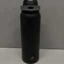 POWCAN 24 oz Insulated Water Bottle for Sports: Push-Button Spout & Quick-Flip Straw, Leakproof, Keep Cold 24Hrs, Fits Car Cupholder, Stainless Steel Bottle for Travel, Gym, School (Midnight Black)