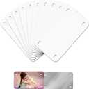 6"x3"10 Pcs Sublimation License Plate Blanks, Metal Aluminum Mini Heat Thermal Transfer Sheet DIY Picture, Custom License Plate Tag for Kids Toy Car, Bike (White)