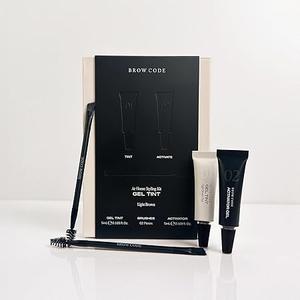 Brow Tint Kit (Light Brown) - Two-Step Gel Tint Formula, PPD-Free & Peroxide-Free