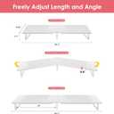 Across-Star Dual-Monitor Stand for Desk - Large Adjustable Length and Angle Riser for 2 Monitors, Double Computer Desktop Organizer, Shelf for TV, Laptop, Printer