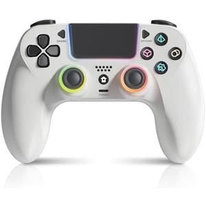 GUOC LED Wireless Controller with Hall Effect Joystick and Trigger,4 Macron Boutton Extended Grip Controller Dual Vibration, Remap/Turbo Function