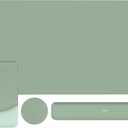 MOSISO Keyboard Mouse Pad Set, Large Gaming Mouse Pad&Rectangular Keyboard Wrist Rest&Mousepad with Wrist Rest&Coaster, Ergonomic Non-Slip&Easy Typing Pad with Curved Silicone Lining, Antique Green