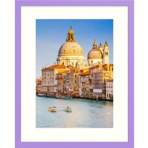 wyooxoo 16x20 Picture Frame Made of Solid Wood Purple Photo Frames Display Pictures 12x16 with Mat or 16x20 Without Mat Colorful Frame For Horizontal Vertical Wall Mounting