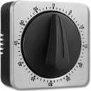 Searon Mechanical Kitchen Timer Magnetic with Loud Alarm, 60-Minute Manual Wind Up Analog Countdown Timer with Stainless Steel Scale, No Batteries for Chef Cooking, Baking, Seniors & Home Use