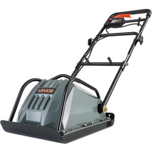VEVOR Plate Compactor 130W Electric Ground Rammer 5kN Force 3.9in Depth | Gas Powered Soil Compaction, 16 m/min Speed, 3304 sq.ft/h Efficiency, for Driveway, Pavement, Landscaping, Backyard & DIY, 42.72 x 13.4 x 33.3 in