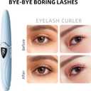 Heated Eyelash Curler, S600 Heated Lash Curler, Accurate Temperature Control Electric Eyelash Curler Heated - Intelligent Power Off, Long Lasting (Mystic Blue/Silver, S600-148MM)