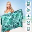 2 Pack Microfiber Beach Towel, Oversized Microfiber Pool Towel 75x 35, Sand-Free Beach Towel, Quick Drying Camping Towel, Super Absorbent Bath Blanket, Soft Breathable and Lightweight