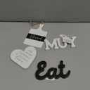 GENMOUS Farmhouse Kitchen Tiered Tray Decor Items Mini Set, Rustic Black and White Kitchen Counter Decor, Two Tiered Tray Kitchen Decor Set for Home Kitchen Dining Room Table Decoration