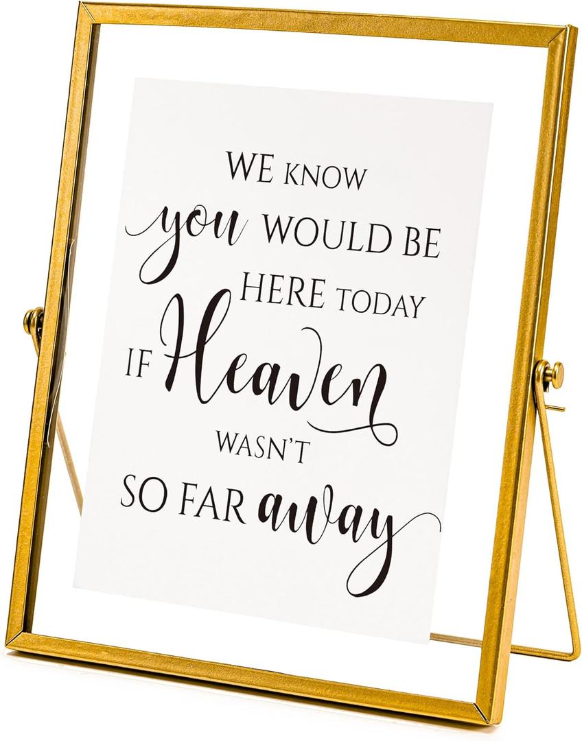 Calculs Wedding Memorial Table Sign Memorial Centerpieces Gold Floating Picture Frame Wedding Signs Place Card/Menu Holder In Loving Memory Sign We Know You Would Be Here Today