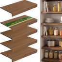Wire Shelf Covers, Bamboo Wire Rack Covers (4PCS, 22" W x 12" D) Walnut
