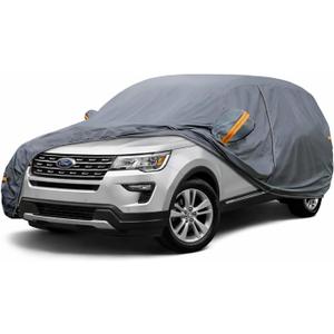 Coverlex All-Weather Car Cover Custom Fit for Ford Explorer 2011-2026 | Waterproof, Heavy Duty, Cotton Liner, Paint Protection, Rain Snow UV Proof, Driver Door Zipper, Windproof Straps, Storage Bag