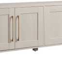 Henn&Hart Rectangular TV Stand for TV's up to 80" in Alder White, TV Stands for the Living Room