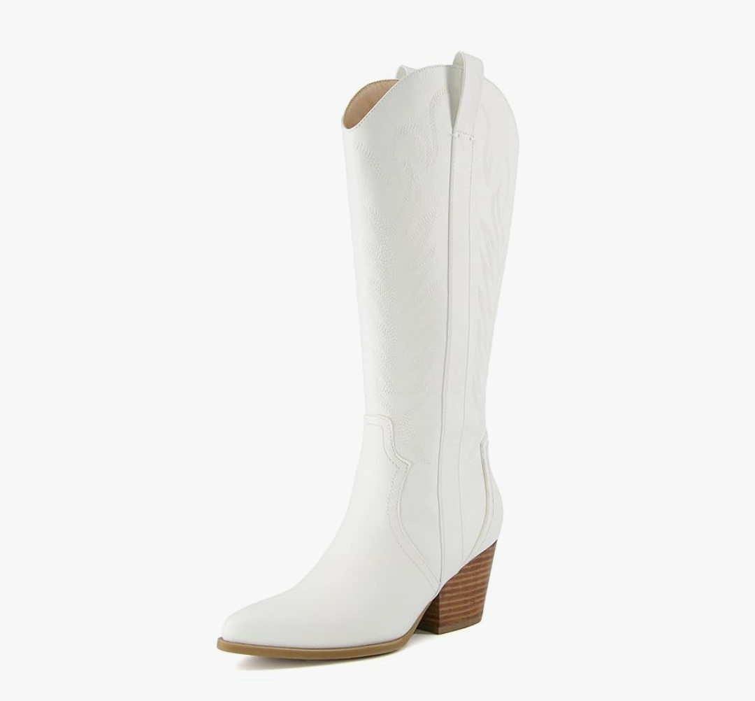 CUSHIONAIRE Women's Caress tall western boot +Memory Foam, Size 6.5