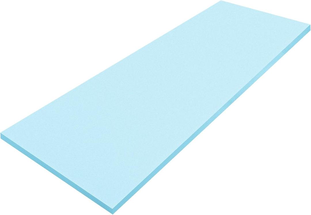 Amylove 1 Pack Polyurethane Foam 1/4" x 24" x 72" High Density Cushion Upholstery Foam Sheet for Seat Replacement DIY Projects Chairs Headboards Sofas Home (Blue)
