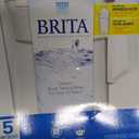 Brita Water Pitcher, Slim, 5 Cup Capacity, Includes One Advanced Filter-White, Size (White - 5 Cup Size, White)