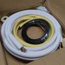 20FT Mini Split Line Set 1/4*1/2 OD HVAC Copper Tube Pipe Extension,3/8 Thickened PE Insulation Coil Air Conditioner Twin Copper Line Heating Equipment Hose with Flared Nuts (20FT (1/4+1/2) with wire)