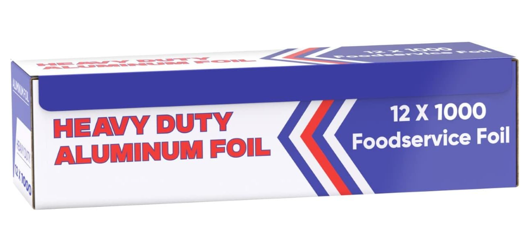 Aluminum Foil (12"x1000 ft.)  Heavy Duty Aluminum Foil Wrap for Food, BBQ, Grilling and Roasting  Tin Foil Perfect for Multipurpose Kitchen (1 Box)