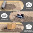 Floral Easy Jute Rug 5x7 Outdoor Patio Rug Washable Area Rugs for Living Room Bedroom Non Slip Neutral Farmhouse Indoor Outdoor Carpet for Backyard Patio Office