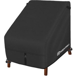 Porch Shield Patio Chair Covers - Waterproof Outdoor Lounge Deep Seat Lawn Chair Cover - 30W x 33D x 34H inch, Black
