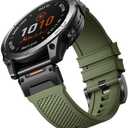 Bandletic 26mm Quick Fit Band - Compatible with Fenix 6X Pro & 7X Pro Sapphire Solar Band/Fenix 8 51mm/5X/5X Plus/6X/3/HR/Delta/Quatix 3 6X 7X - Sport Silicone Watch Strap