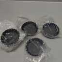 Tessco 16 Pieces Mini Tart Pans with Removable Bottom Nonstick Quiche Mini Pie Tart Pans Bakeware Mold Fluted Side for Pies(Black Gray Round,3 Inch)