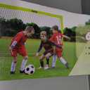 Soccer Goal, Soccer Goals for Backyard, 6x4ft Portable Pop Up Soccer Net Set, Soccer Training Equipment with Soccer Ball, Ladder and Cones