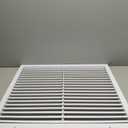 Rocky Mountain Goods Air Return Grille for 12"x12" Vent Opening - Heavy Duty Steel - Premium Finish - Includes Screws - Louvered Design - Paintable Vent Cover - Matte White - Consistent Air Flow