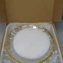 Plastic Acrylic Charger Plates 10PCS, 13" Decoration Diner,Wedding,Party,Event(Gold Bead 10)