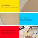 MEEDEN Round Wood Canvas Panels: 16" Dia Wooden Canvas Panel Pack of 2 | 3/4" Deep Wooden Panel Board, Blank Cradled Wood Art Board for Crafts, Painting - Round