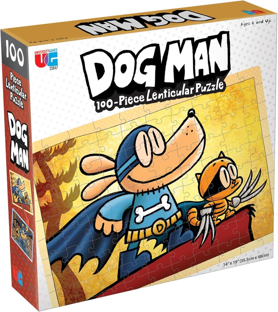 University Games Dog Man Adventures 100 Piece Jigsaw Puzzle for Kids Ages 6+, Based on Dav Pilkey Dog Man Books