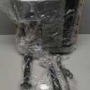 20Bar Espresso Machine, Compact Espresso Maker with Milk Frother, Stainless Steel Coffee Machine for Cappuccino&Latte, 42oz Water Tank, Visible Pressure Gauge, Home&Office, Silver