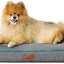 Lesure Washable Dog Bed for Small Dogs - 2.5 Inch Thicken Up to 30lbs Pet Mat Pillows with Removable Washable Cover, Grey