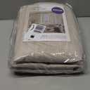 MIULEE 100% Blackout Textured Curtains for Bedroom Solid Thermal Insulated Natural Beige Grommet Room Darkening Curtains & Drapes Luxury Decor for Living Room Nursery 52 x 94 Inch (2 Panels)