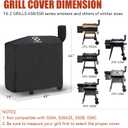 Z GRILLS Pellet Grill Cover 49 Inch | Official Genuine | Upgraded 600D Polyester, Heavy Duty, Waterproof, Weather Resistant Grill Cover for 450 Series, 550B2, 550B4 Smoker (EXL. 550A, 550B, 550C)