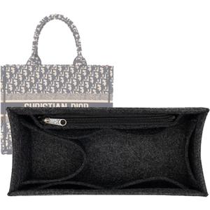 bag organizer for woman bags book tote bag insert small size organizer 2008Darkgrey-medium (M/8.7*3.9*5.9in)