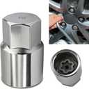 D-Wheel Locking Lug Nut Removal Tool, Lug Nut Remover, Steel Drive Wheel Lock Key with Socket Anti-Theft Wheels Nut Remover & Installer, Professional Locking Lug Nuts Key Fit for Most Cars