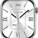Wearlizer Two Tone Metal Band Compatible with Apple Watch Bands 40/38/41/42/44/45/46/49mm Women Men, Dressy Rectangular Chain Design Durable Stainless Steel Bracelet for iWatch Series 11-1/SE/Ultra