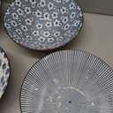 Ramen Bowls Set of 4, 8 Inch 38oz Porcelain Noodle Bowls for Pho, Ramen & Soup, Large Ceramic Ramen Bowl Set Microwave & Dishwasher Safe, Japanese Blue and White Style (Pattern-2)