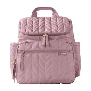 Skip Hop Diaper Bag Backpack: Forma, Multi-Function Baby Travel Bag with Changing Pad & Stroller Attachment, Mauve Mist