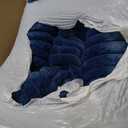 Bedsure ComfyFleece Cute Dog Beds Large Sized Dog - Washable Furry Pet Beds, Rectangle Orthopedic Corduroy Fleece Puppy Beds with Removable Zipper Cover, 30x24x8 inches,Night Blue