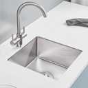 POPFLY 18 x 18 Inch Undermount Kitchen Sinks, Stainless Steel Single Bowl 9 Inches Deep Utility Small Bar or Prep Sinks, Brushed Nickel Laundry Room Sink18189