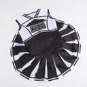 TOONRAIN Children's Classic Cheerleading Costume Set of 5- Soft, Breathable, Comfortable (Black)