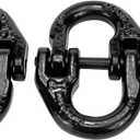 1/2 inch Tow Hitch Hammer Lock Safety Chain Adapter Connector Link Hammerlock Coupling Link, G80 Alloy Steel, 12000 Lbs Loading, Black, 2Pcs